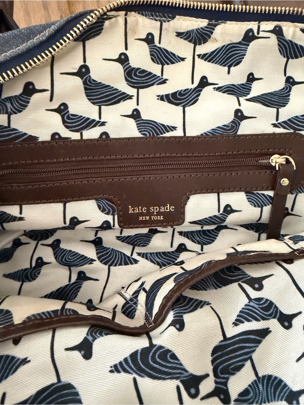 kate spade Denim Bow-Accent Shoulder Bag - Picture 9 of 9